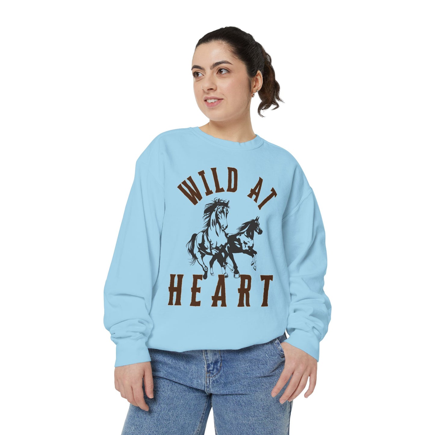 WILD AT HEART UNISEX Garment-Dyed Sweatshirt