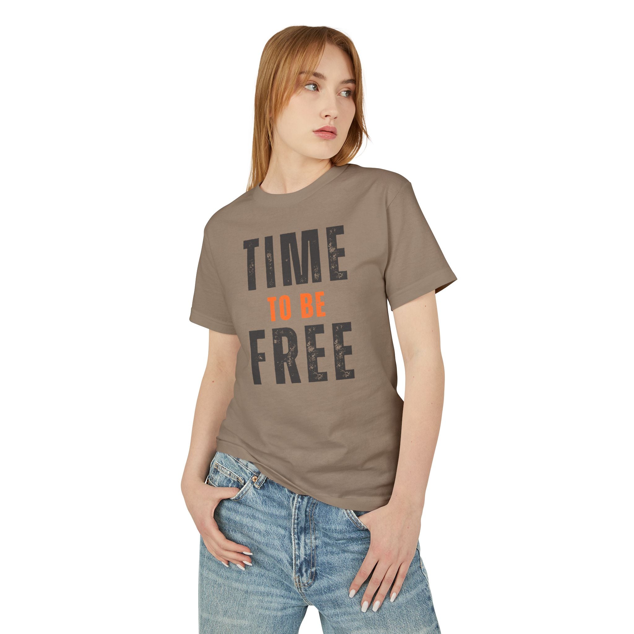 TIME TO BE FREE Garment-Dyed Heavyweight UNISEX Cotton Tee