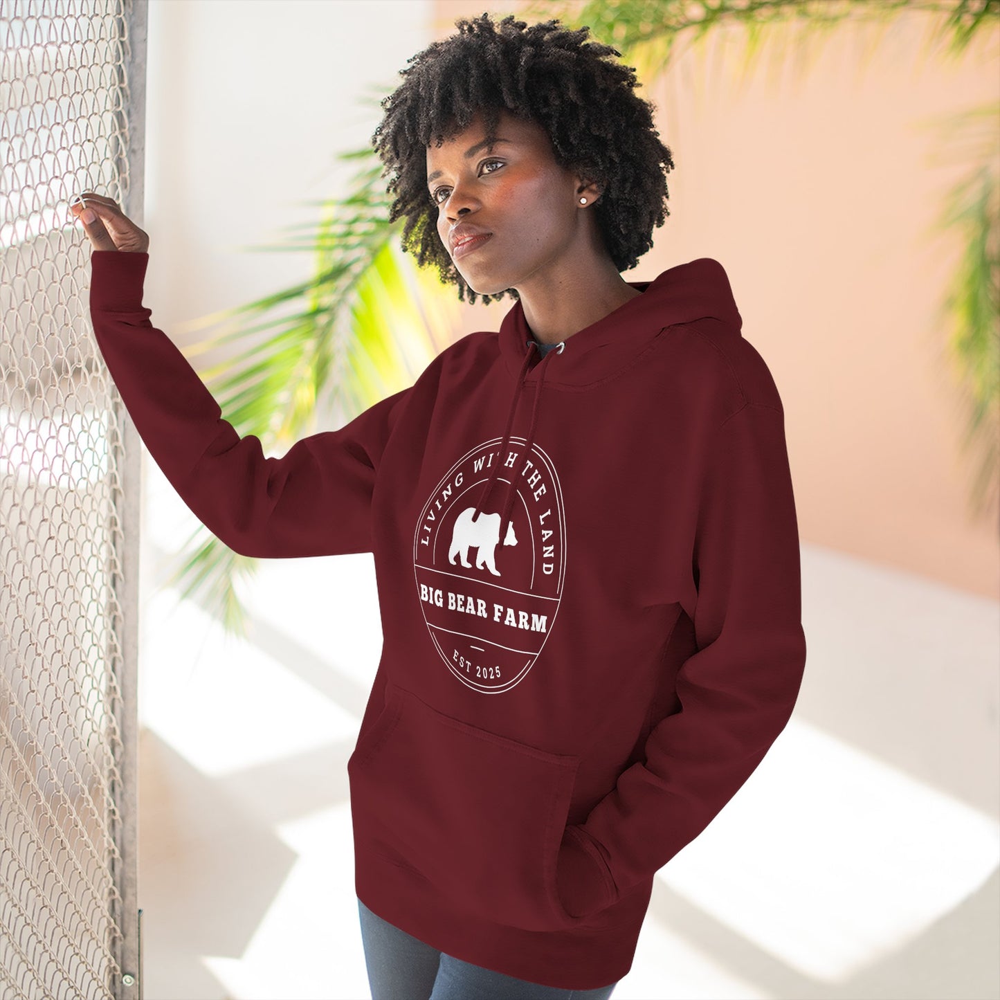 BIG BEAR FARM w Fleece Hoodie UNISEX