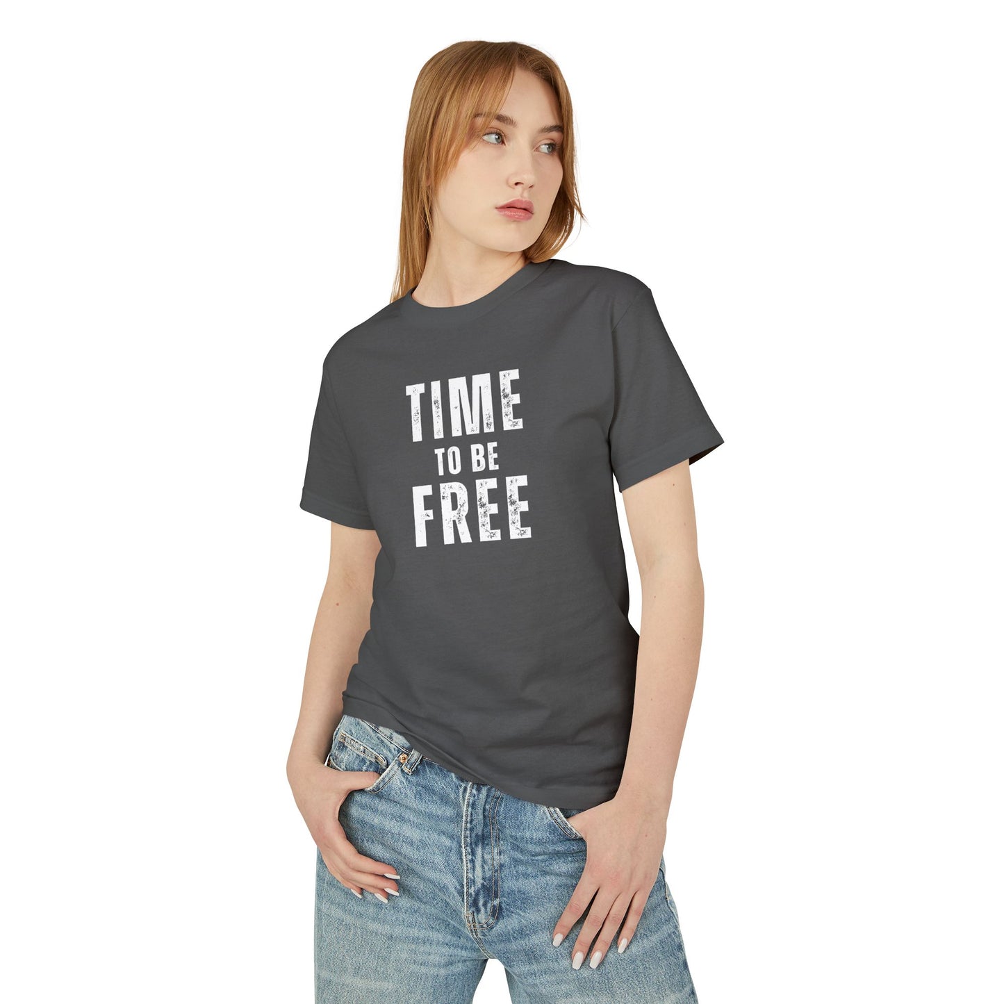 TIME TO BE FREE UNISEX Garment-Dyed Heavyweight Cotton Tee