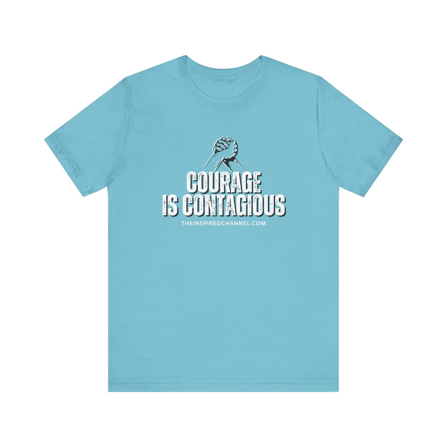 INSPIRED UNISEX Courage Is Contagious Jersey Short Sleeve Tee