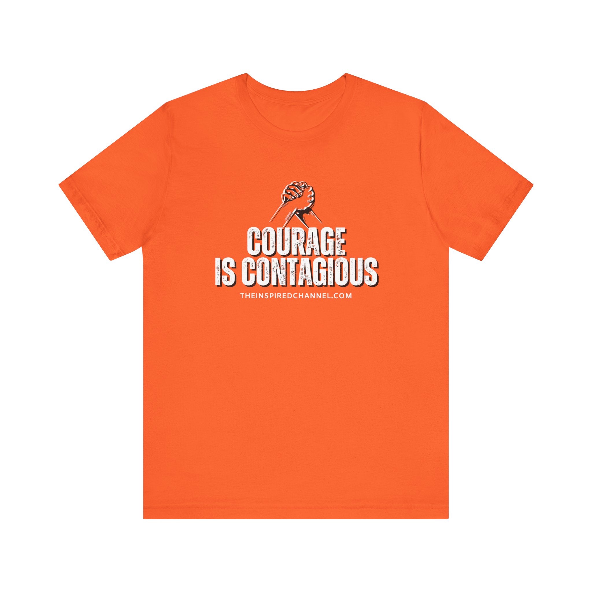 INSPIRED UNISEX Courage Is Contagious Jersey Short Sleeve Tee