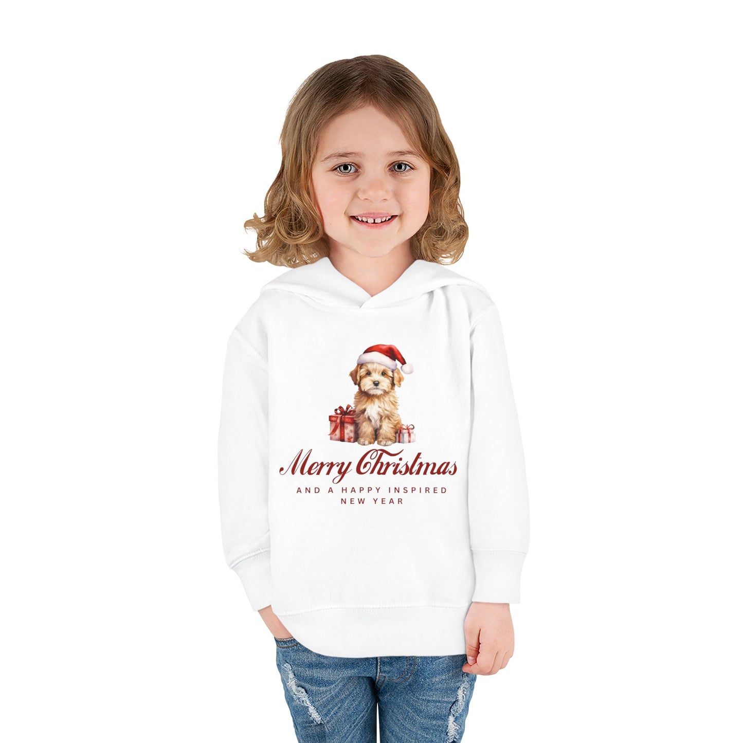 INSPIRED Toddler Hoodie - Merry Christmas Dog