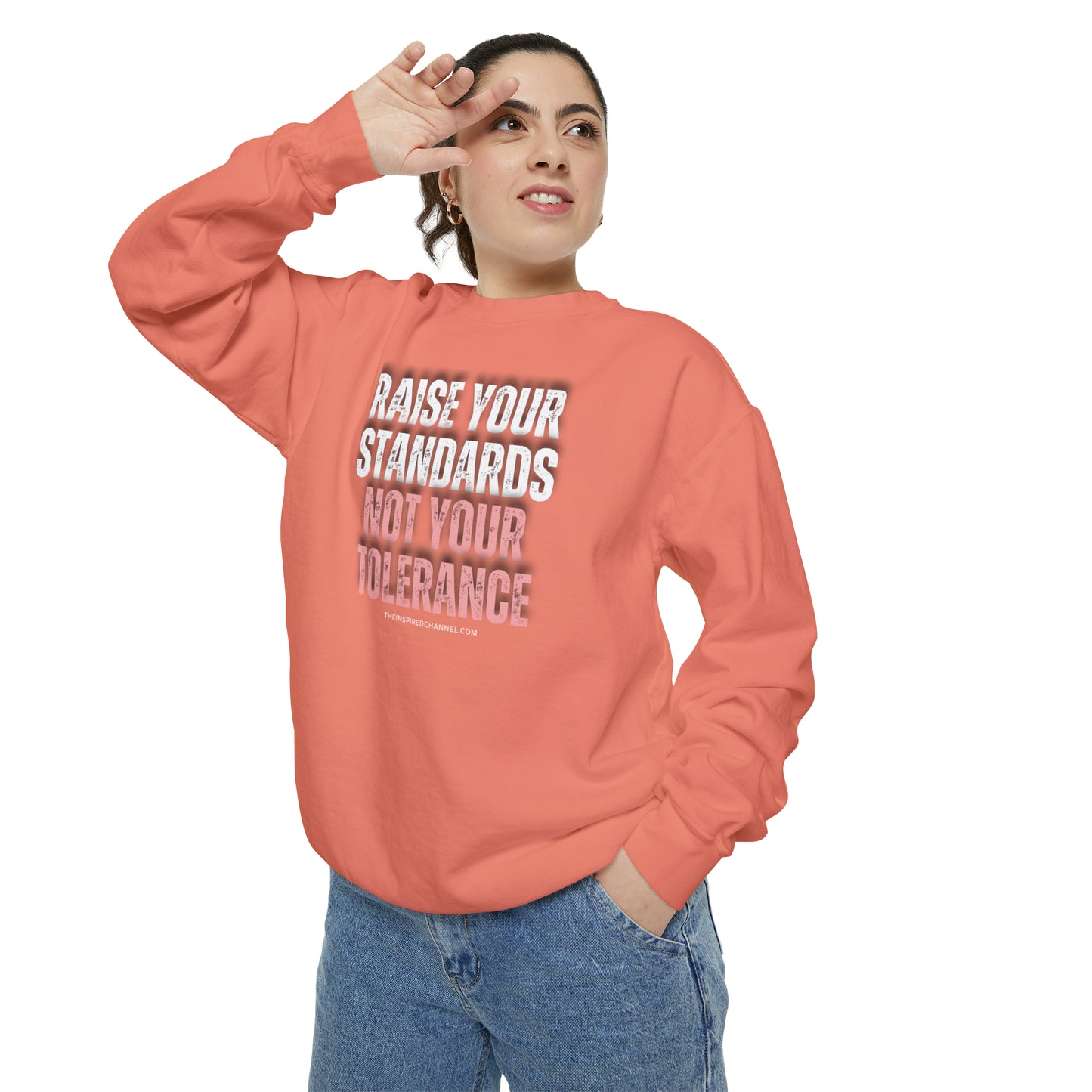 INSPIRED RAISE YOUR STANDARDS Unisex Dyed Sweatshirt