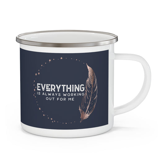 INSPIRED Everything Is Always... Enamel Camping Mug