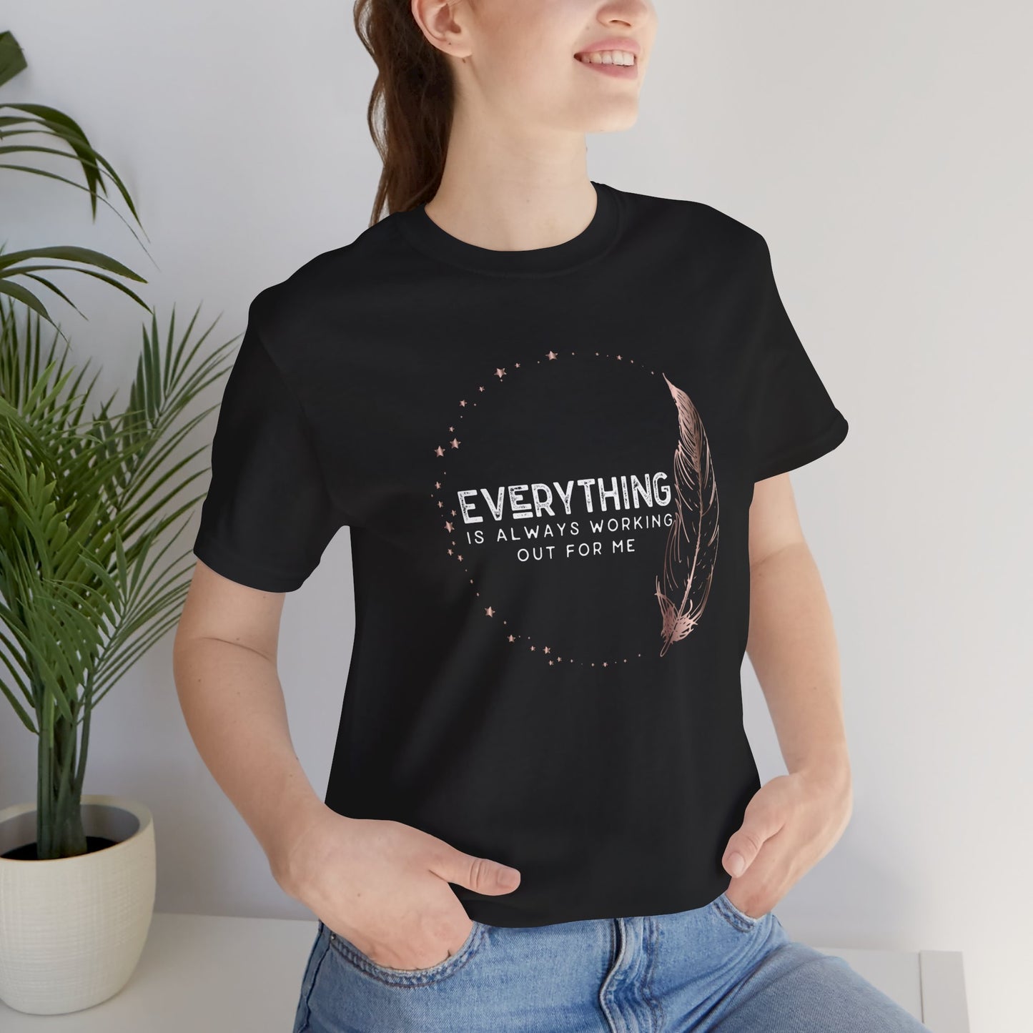 INSPIRED Everything is always ... Jersey Short Sleeve Tee