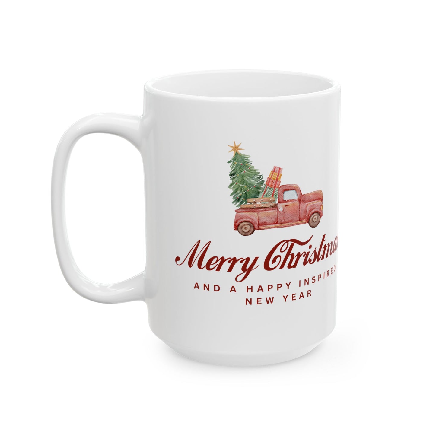 INSPIRED CHRISTMAS SPECIAL EDITION  Truck Ceramic Mug  Coffee Cup