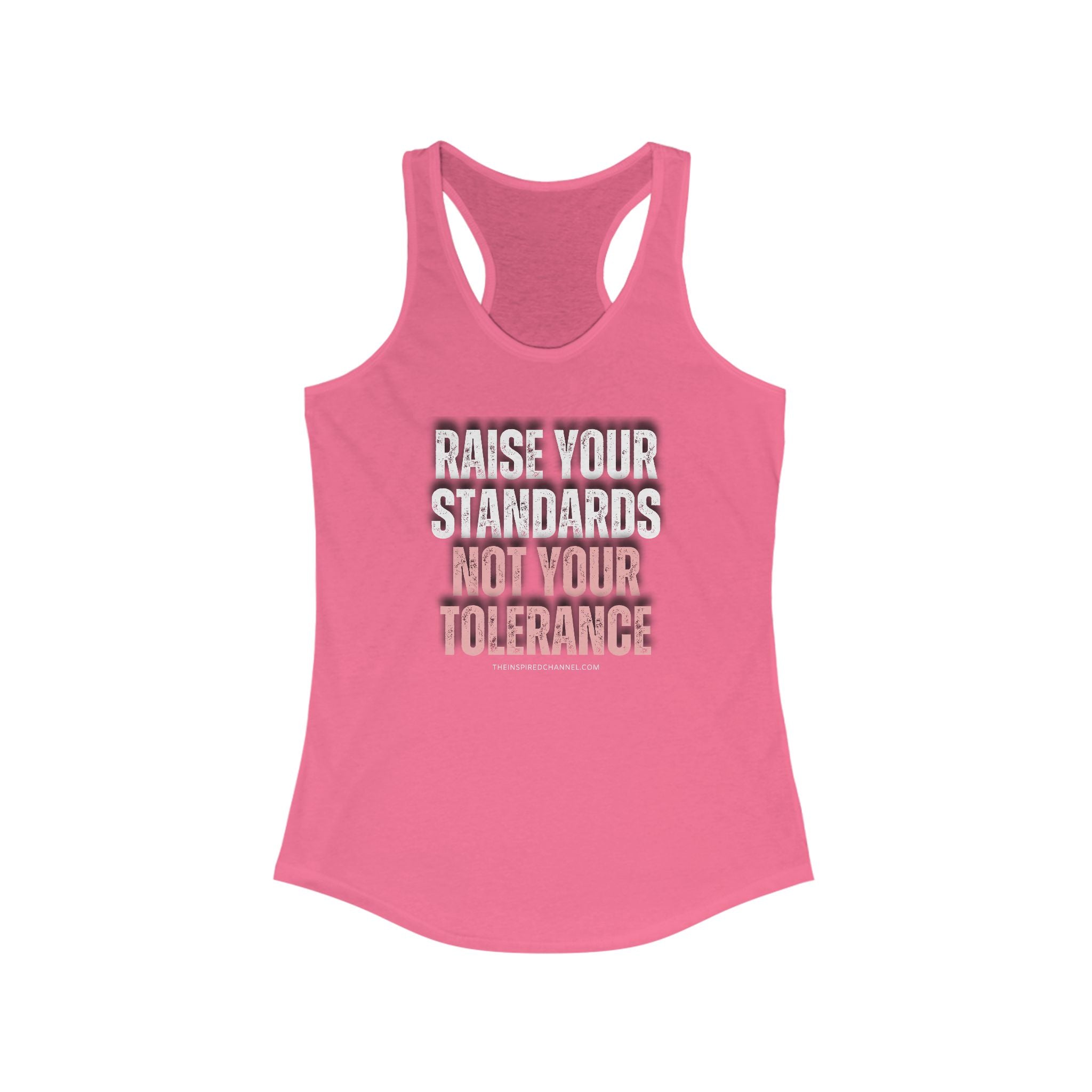 INSPIRED RAISE YOUR STANDARDS Women's Ideal Racerback Tank