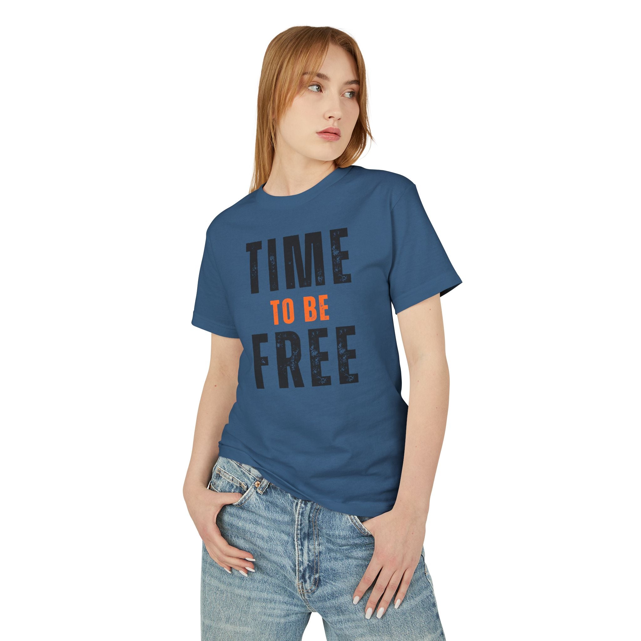 TIME TO BE FREE Garment-Dyed Heavyweight UNISEX Cotton Tee